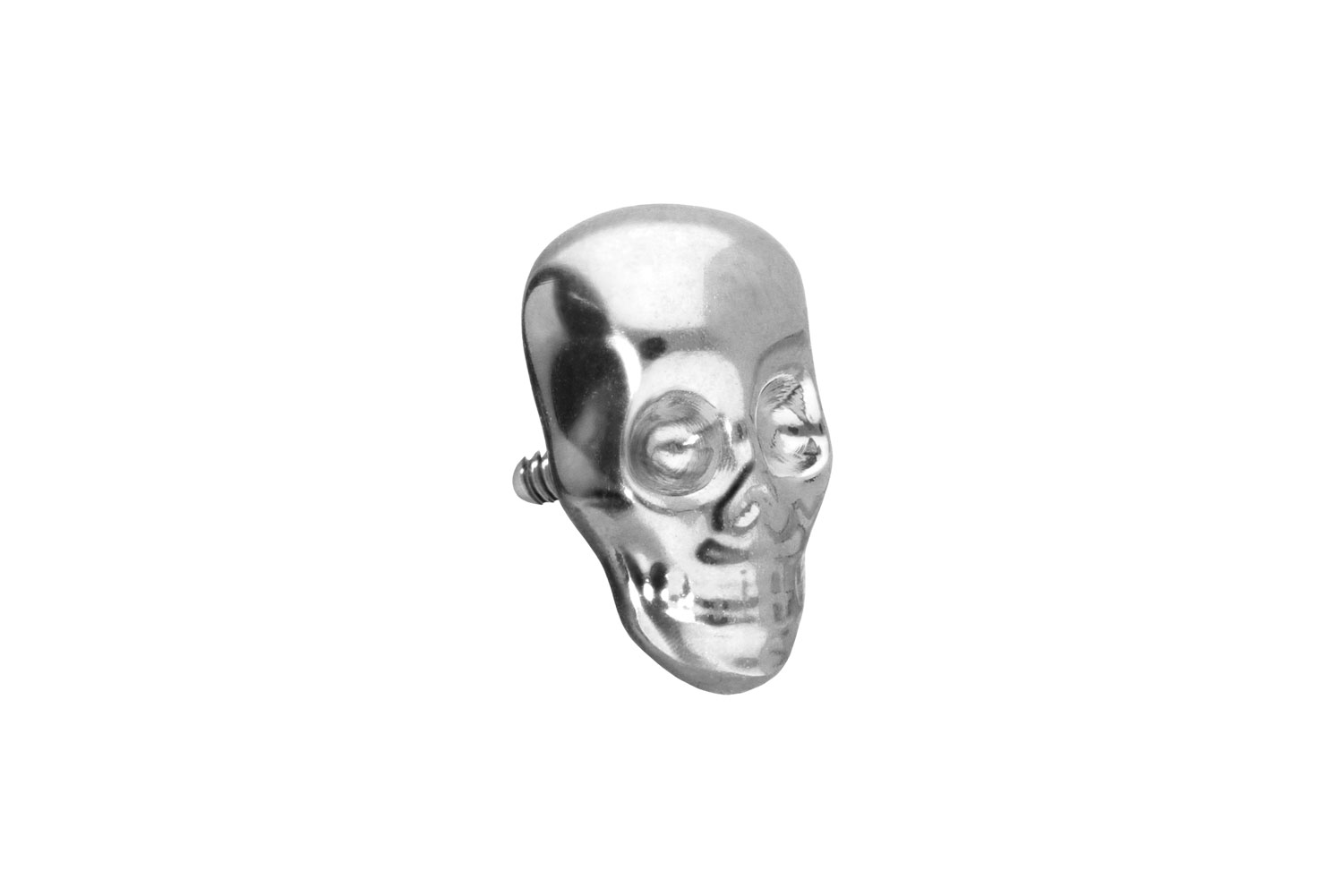 Titan Schraubaufsatz mit Außengewinde TOTENKOPF ++SALE++ von Piercingline